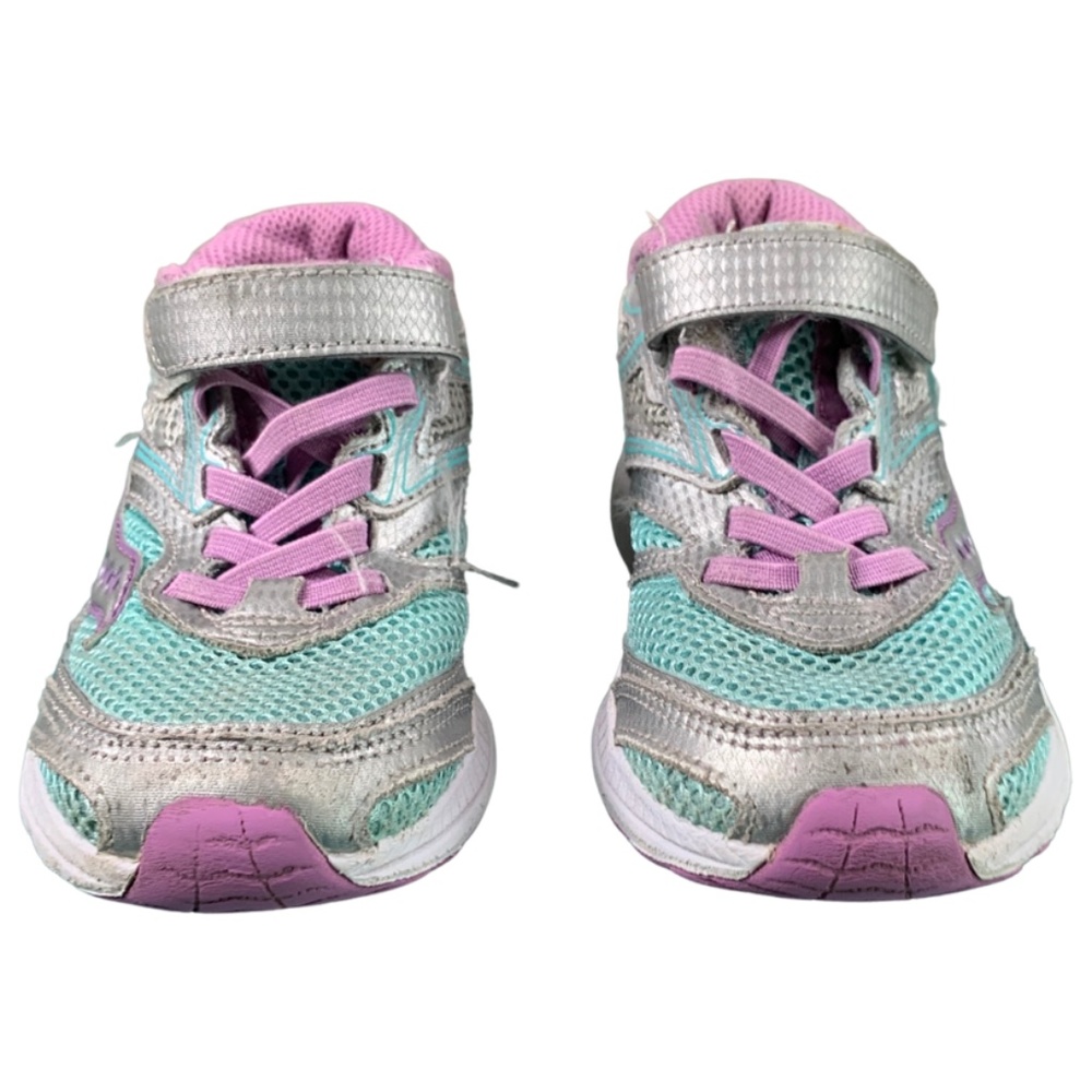 Saucony Light Blue, Pink & Silver Sneakers Kids 11